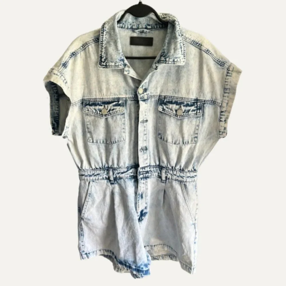 [BLANKNYC] Light Wash Denim Romper – Size L - Picture 2 of 3